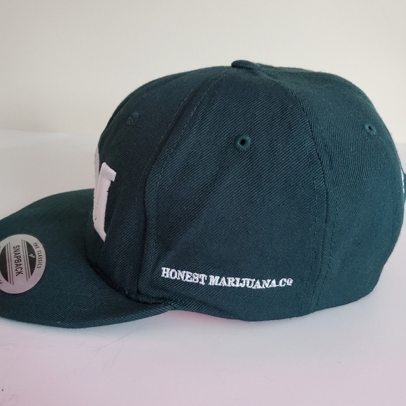 VINTAGE Honest Mari juana Unisex Green Hat - Picture 4 of 8